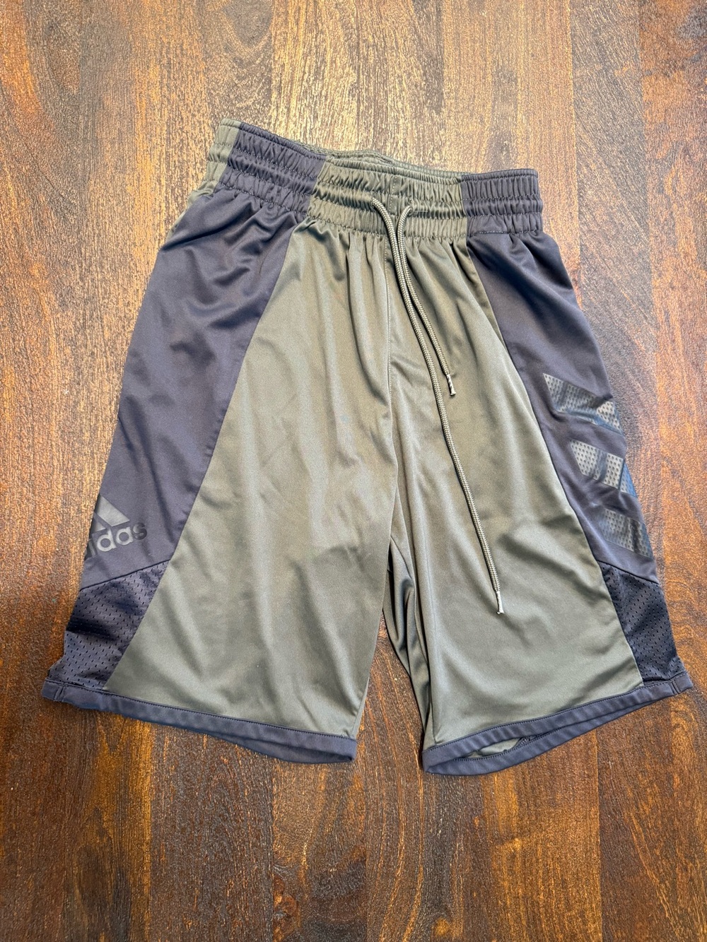 adidas Men’s Green and Charcoal Athletic Shorts